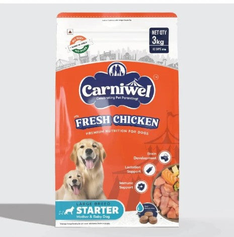 CARNIWEL FRESH CHIC LARGE DOG STARTER DRY FOOD (M)
