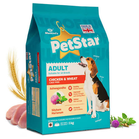 MANKINDS PETSTAR ADULT CHIC & WHEAT DRY FOOD (M)