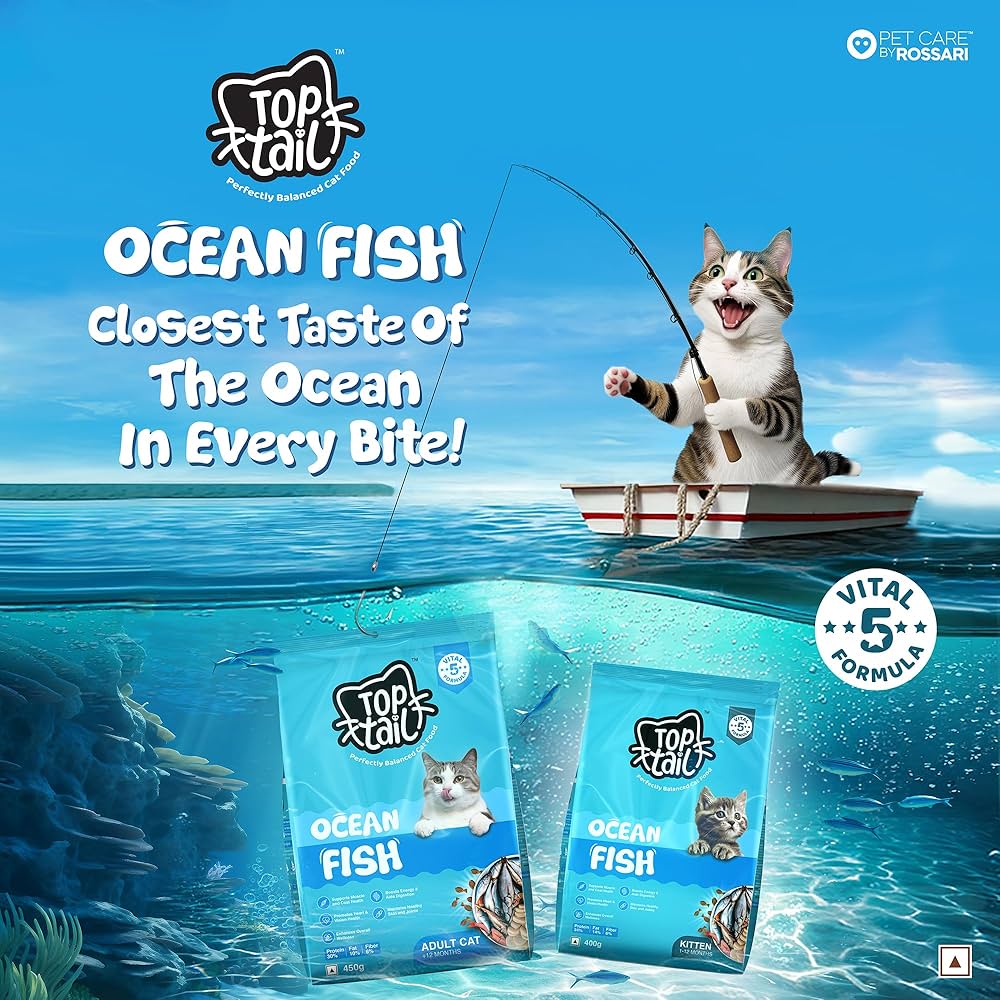 TOPTAIL  KITTEN OCEAN FISH DRY FOOD (XS)