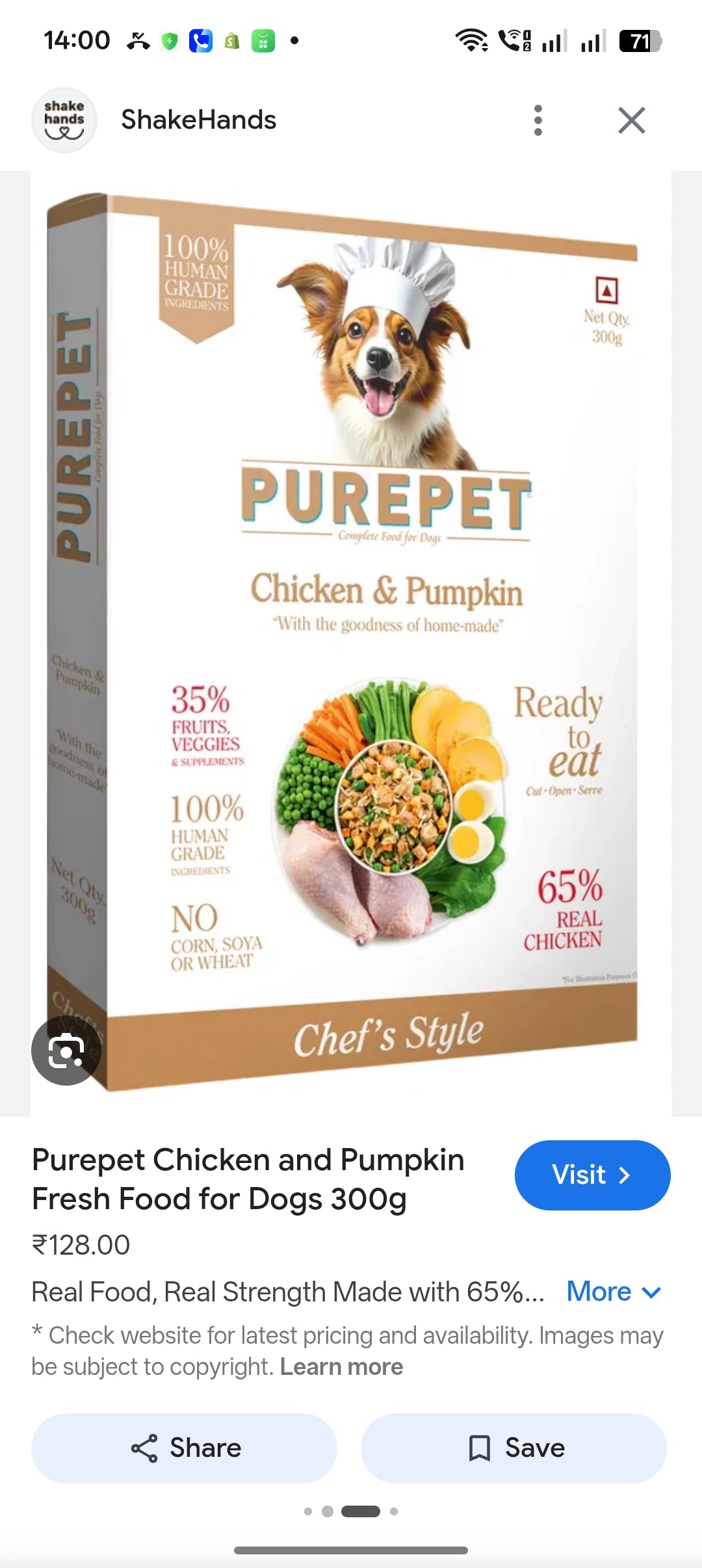 PUREPET CHICKEN AND PUMKIN BIRYANI