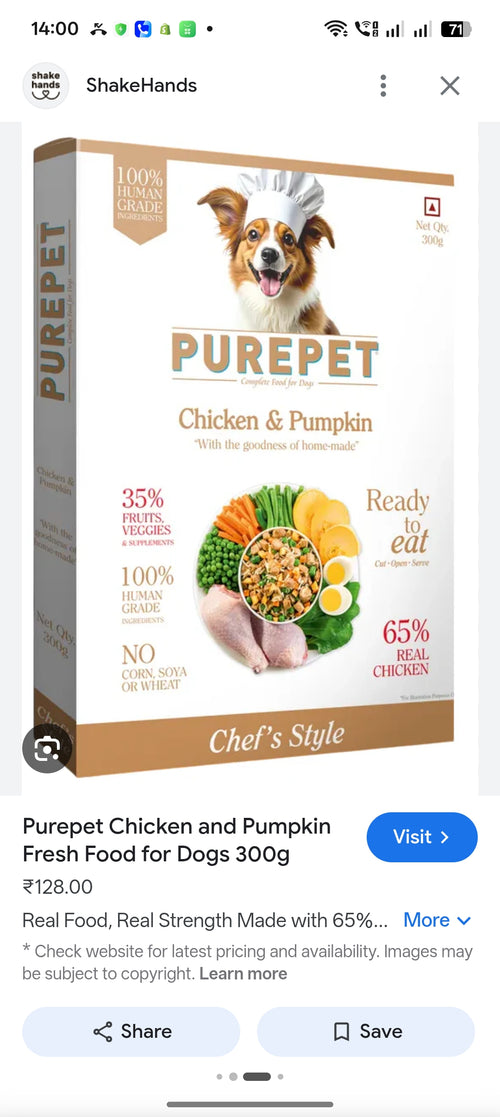 PUREPET CHICKEN AND PUMKIN BIRYANI