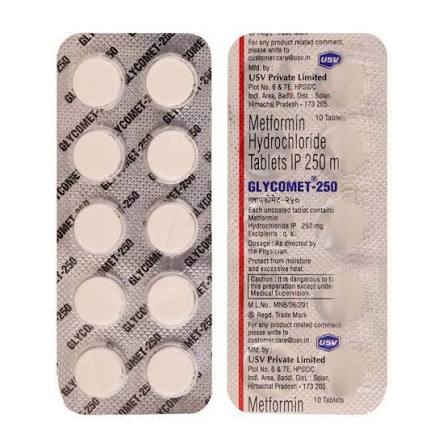 GLYCOMET 250MG TABLET