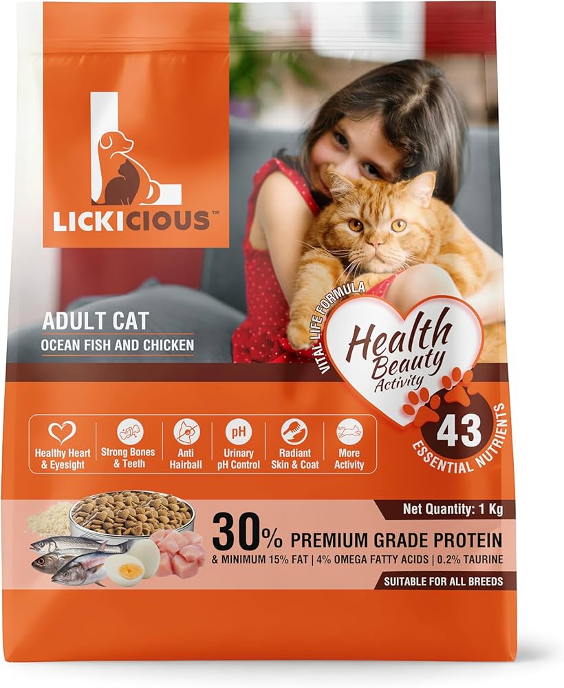 LICKICIOUS ADULT OCEAN FISH CAT DRY FOOD